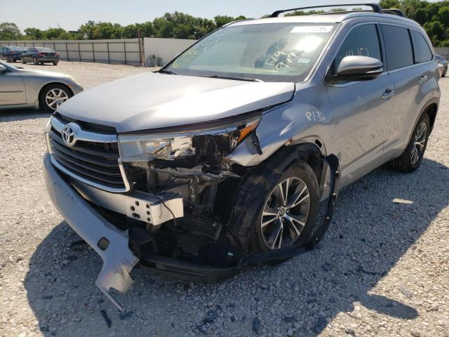 5TDKKRFH9GS174919 - 2016 TOYOTA HIGHLANDER XLE GRAY photo 9