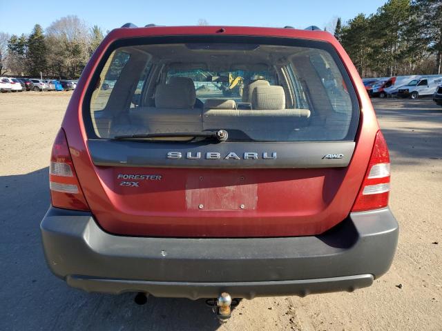 JF1SG63604H744007 - 2004 SUBARU FORESTER 2.5X RED photo 6