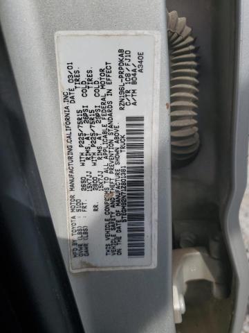 5TEGM92N71Z801381 - 2001 TOYOTA TACOMA DOUBLE CAB PRERUNNER SILVER photo 12