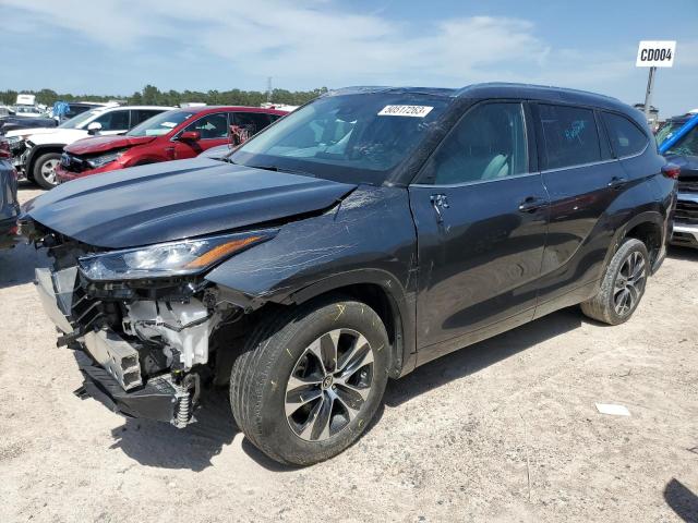 5TDGZRAH8LS003968 - 2020 TOYOTA HIGHLANDER XLE GRAY photo 1
