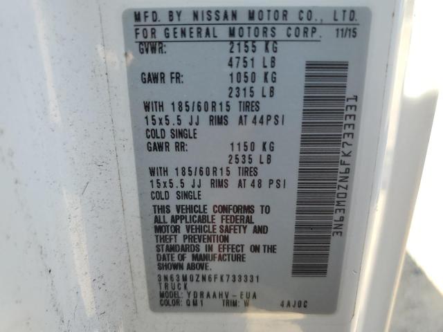 3N63M0ZN6FK733331 - 2015 CHEVROLET CITY EXPRE LT 白色 照片 12