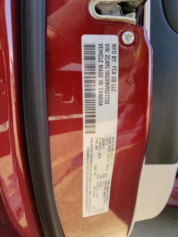 2C4RC1BGXMR527733 - 2021 CHRYSLER PACIFICA TOURING L RED photo 13