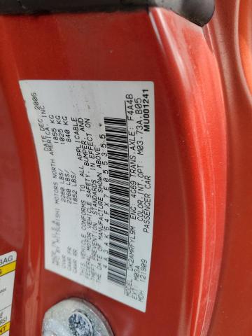 4A3AK64FX7E055355 - 2007 MITSUBISHI ECLIPSE ES ORANGE photo 12