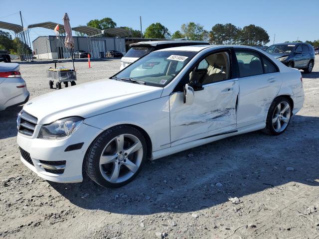 WDDGF5HB3ER304786 - 2014 MERCEDES-BENZ C 350 WHITE photo 1