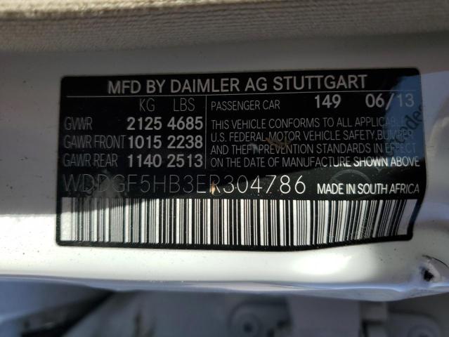 WDDGF5HB3ER304786 - 2014 MERCEDES-BENZ C 350 WHITE photo 12