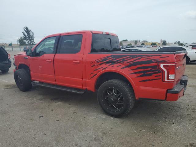 1FTEW1CF7HKC69381 - 2017 FORD F150 SUPERCREW RED photo 2