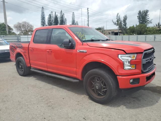 1FTEW1CF7HKC69381 - 2017 FORD F150 SUPERCREW RED photo 4
