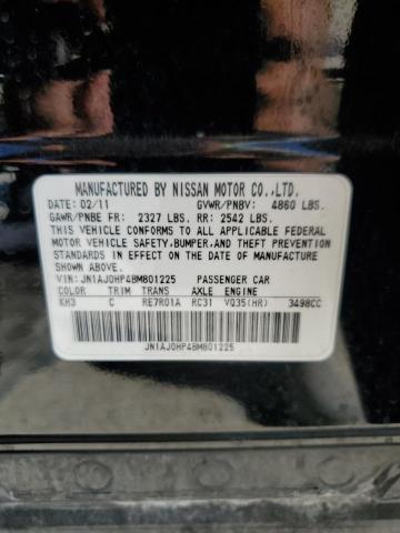 JN1AJ0HP4BM801225 - 2011 INFINITI EX35 BASE Սև լուսանկար 14