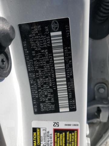 4T1T11AKXPU170431 - 2023 TOYOTA CAMRY SE NIGHT SHADE WHITE photo 12