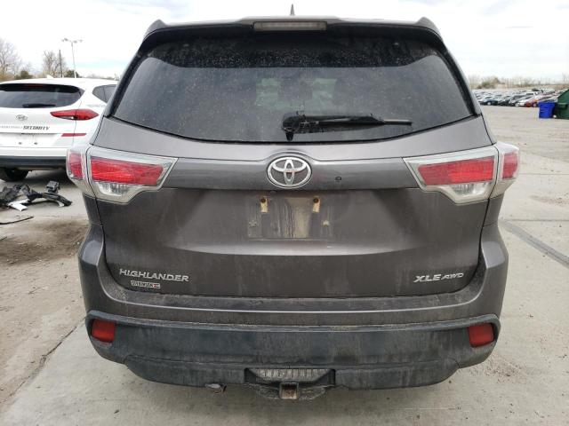 5TDJKRFHXGS254645 - 2016 TOYOTA HIGHLANDER XLE 灰色 照片 6