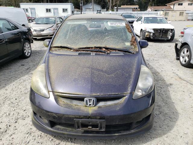 JHMGD38668S074275 - 2008 HONDA FIT SPORT BLUE photo 5