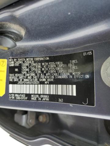 JTEEP21A450103025 - 2005 TOYOTA HIGHLANDER LIMITED BLUE photo 13