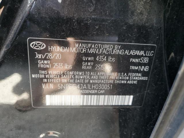 5NPEG4JA1LH030051 - 2020 HYUNDAI SONATA SE BLACK photo 12