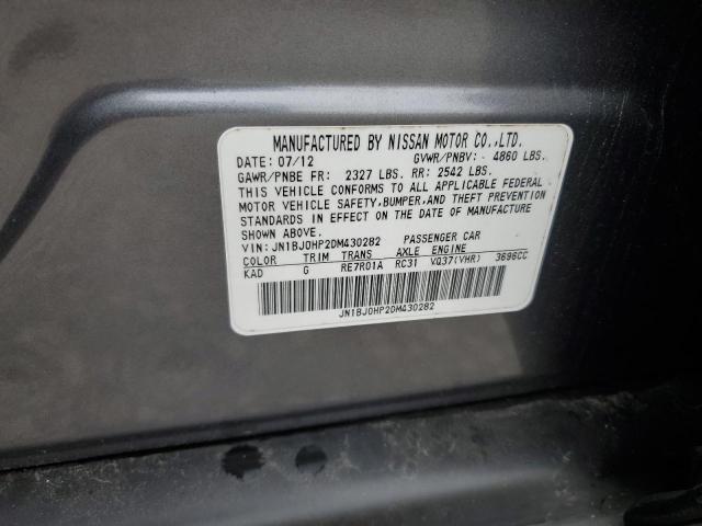 JN1BJ0HP2DM430282 - 2013 INFINITI EX37 BASE SILVER photo 13