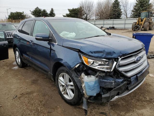 2FMPK4J95HBB46154 - 2017 FORD EDGE SEL BLUE photo 4