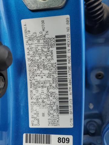 3TMJU4GN0BM112217 - 2011 TOYOTA TACOMA DOUBLE CAB PRERUNNER BLUE photo 12