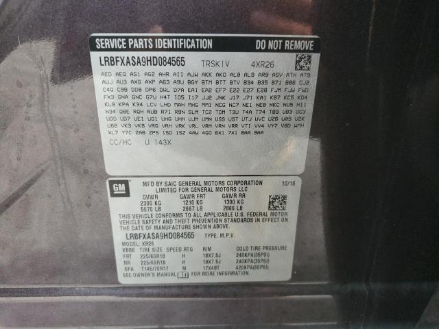 LRBFXASA9HD084565 - 2017 BUICK ENVISION PREFERRED Bənövşəyi foto 13