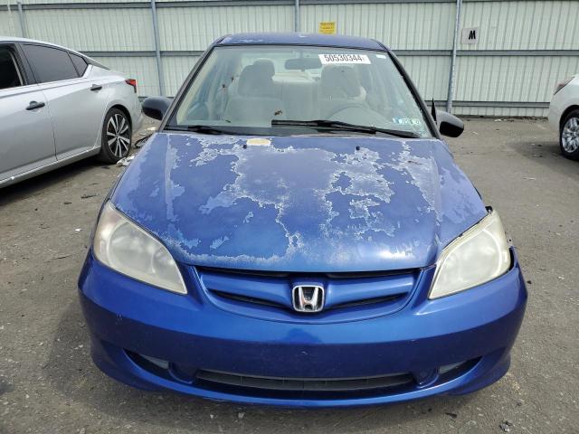 2HGES163X5H604666 - 2005 HONDA CIVIC DX VP Mavi foto 5