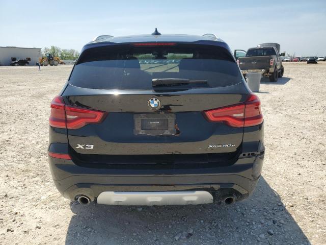 5UXTS1C09M9D71315 - 2021 BMW X3 XDRIVE30E BLACK photo 6
