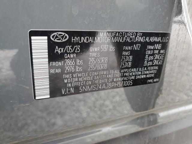 5NMS24AJ8PH571005 - 2023 HYUNDAI SANTA FE SEL GRAY photo 13