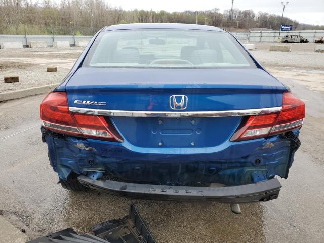 19XFB2F91DE048819 - 2013 HONDA CIVIC EXL BLUE photo 6
