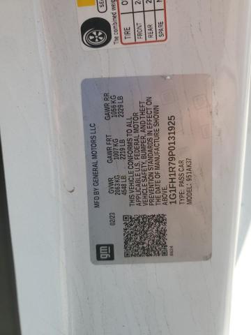 1G1FH1R79P0131925 - 2023 CHEVROLET CAMARO SS WHITE photo 12