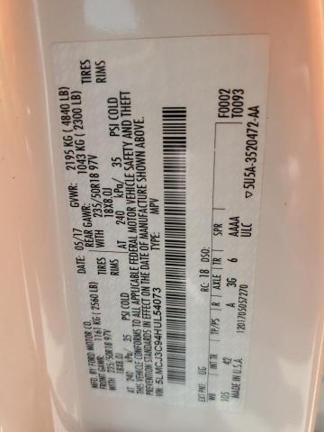 5LMCJ3C94HUL54073 - 2017 LINCOLN MKC RESERVE WHITE photo 13