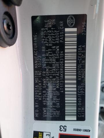 4T1T31AK6RU063194 - 2024 TOYOTA CAMRY SE NIGHT SHADE WHITE photo 12