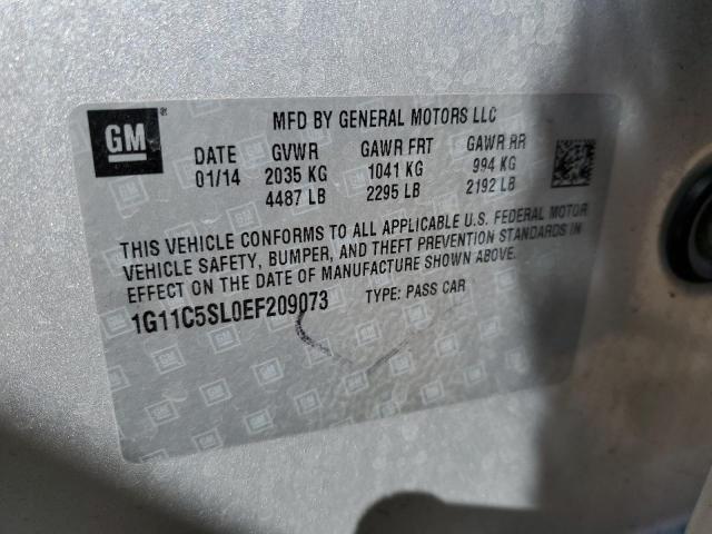 1G11C5SL0EF209073 - 2014 CHEVROLET MALIBU 1LT 银色 照片 13