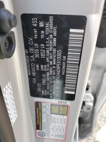 3KPA24AD9PE619365 - 2023 KIA RIO LX SILVER photo 13