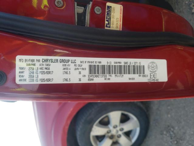 3C4PDCABXET137333 - 2014 DODGE JOURNEY SE RED photo 14