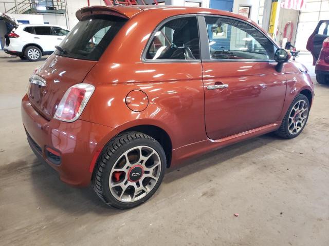 3C3CFFBR6CT385442 - 2012 FIAT 500 SPORT ORANGE photo 3