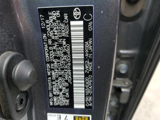 JTDKARFP4H3064860 - 2017 TOYOTA PRIUS PRIM 灰色 照片 12