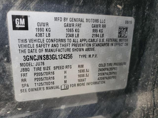 3GNCJNSB3GL124256 - 2016 CHEVROLET TRAX LS CHARCOAL photo 13