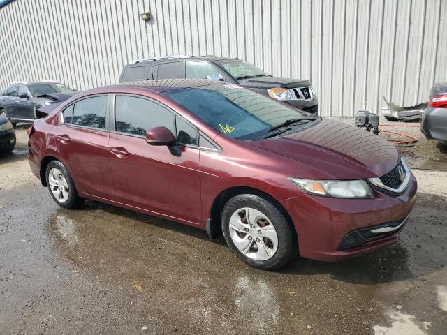 2HGFB2F57DH599503 - 2013 HONDA CIVIC LX BURGUNDY photo 4