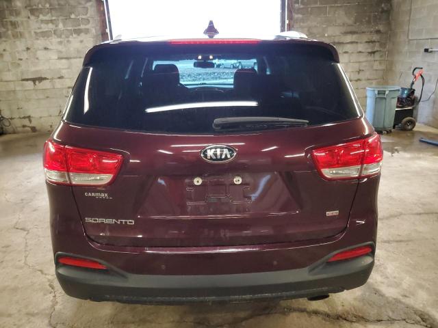 5XYPGDA36HG318656 - 2017 KIA SORENTO LX BURGUNDY photo 6