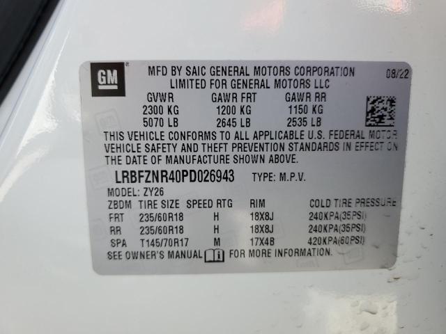 LRBFZNR40PD026943 - 2023 BUICK ENVISION ESSENCE WHITE photo 13