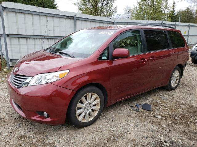 5TDDK3DC8CS041723 - 2012 TOYOTA SIENNA XLE RED photo 1