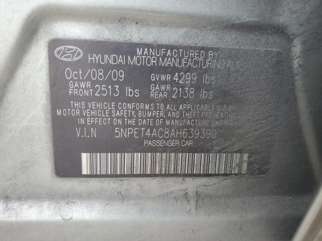 5NPET4AC8AH639390 - 2010 HYUNDAI SONATA GLS TAN photo 12