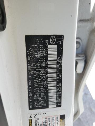 2T1KR32E97C651376 - 2007 TOYOTA COROLLA MA XR WHITE photo 12