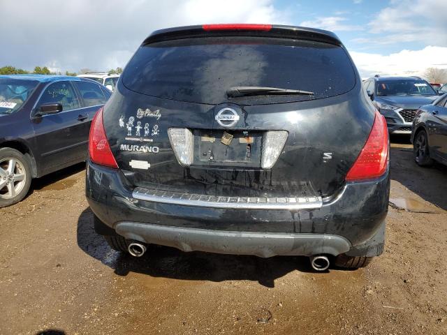 JN8AZ08T06W425236 - 2006 NISSAN MURANO SL BLACK photo 6