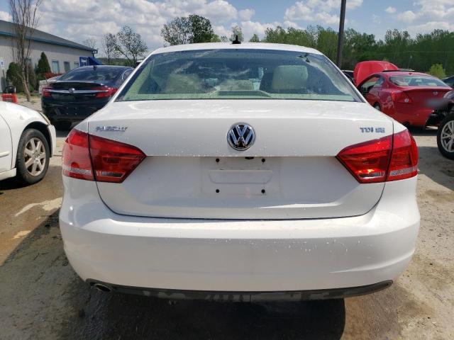 1VWBV7A38FC022151 - 2015 VOLKSWAGEN PASSAT SE WHITE photo 6