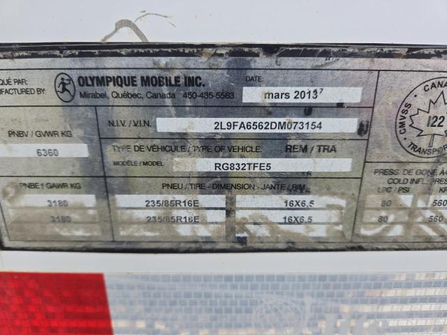 2L9FA6562DM073154 - 2013 TRAIL KING TRAILER WHITE photo 10