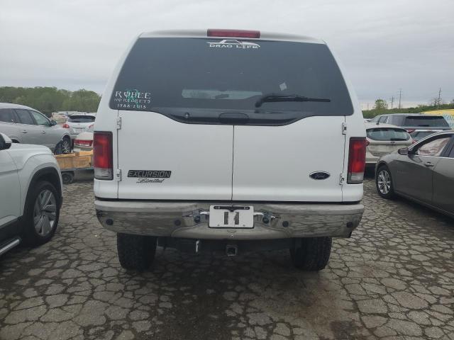 1FMSU43F21EB23531 - 2001 FORD EXCURSION LIMITED WHITE photo 6