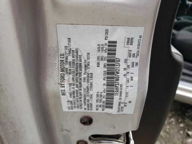 1FAHP37N07W213707 - 2007 FORD FOCUS ZX5 SILVER photo 12