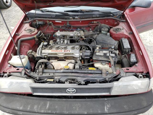 JT2AE94A1M3472931 - 1991 TOYOTA COROLLA DLX RED photo 11