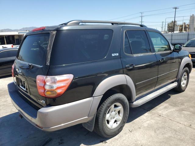 5TDZT34A62S115723 - 2002 TOYOTA SEQUOIA SR5 BLACK photo 3