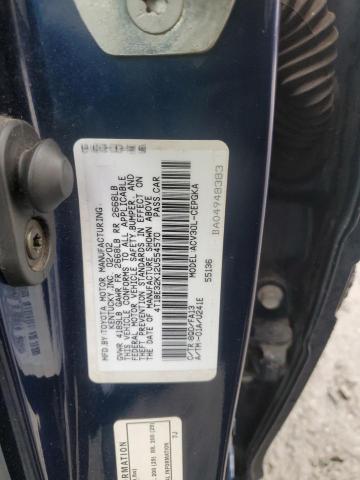 4T1BE32K12U554570 - 2002 TOYOTA CAMRY LE BLUE photo 12