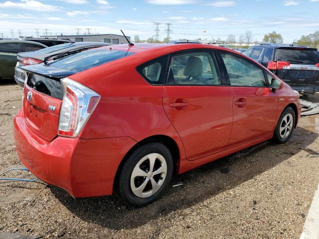 JTDKN3DU7C1535379 - 2012 TOYOTA PRIUS RED photo 3