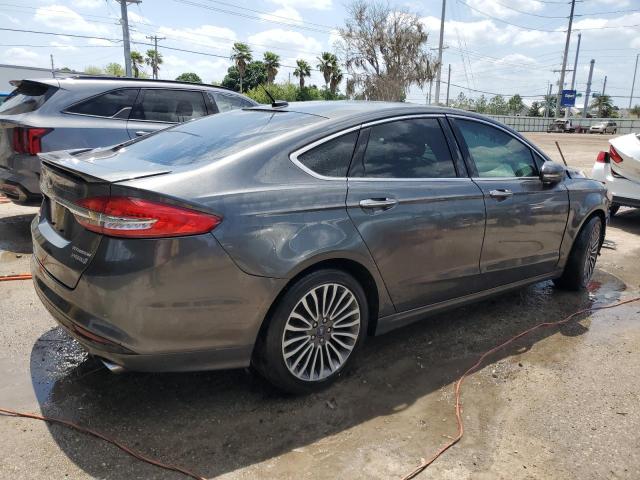 3FA6P0RU9HR360378 - 2017 FORD FUSION TITANIUM HEV GRAY photo 3